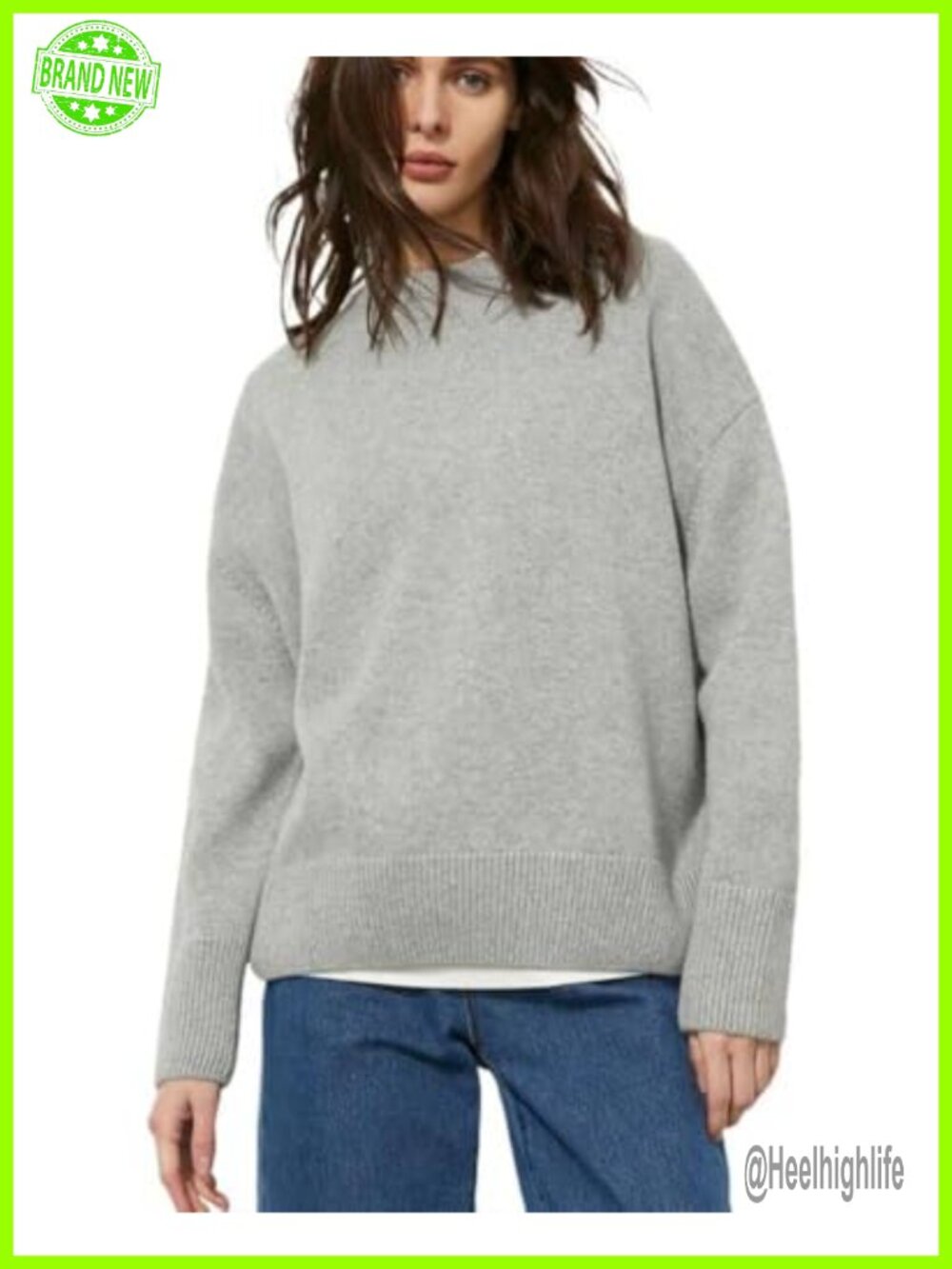 Women's Soft Ribbed Knit Crewneck Lightweight Pullover Sweater Fall Winter